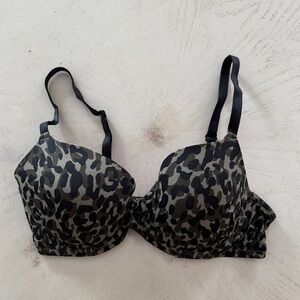 Victoria’s Secret PINK Leopard Print Padded Bra - Black and Olive 36D